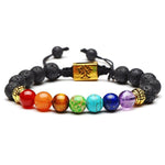 7 Chakra armband met echte stenen