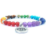 7 Chakra lotus armband