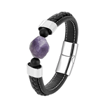 Amethist Armband van leer