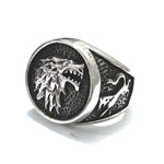 Biker wolf ring