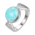 Blauwe Larimar ring