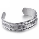 Boheemse zilveren bangle armband