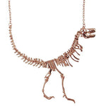 Bronzen dinosaurus skelet ketting