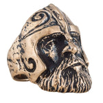 Bronzen vikingkrijger hoofdring