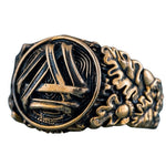 Bronzen walnoot ring