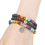 Chakra Lava stenen armband