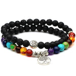 Chakra Lava stenen armband