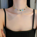 Choker ketting veelkleurig