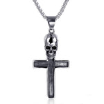 Cross doodshoofd ketting