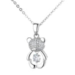 Diamanten panda ketting