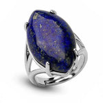 Donkerblauwe lapis lazuli ring