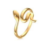 Fijne slang ring goud