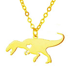 Gouden dinosaurus ketting