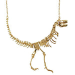 Gouden dinosaurus skelet ketting