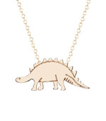 Gouden dinosaurus Stegosaurus hanger ketting