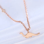 Gouden Diplodocus dinosaurus ketting