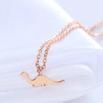 Gouden Diplodocus dinosaurus ketting