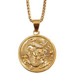 Gouden draak ketting