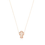 Gouden en witte kruis ketting