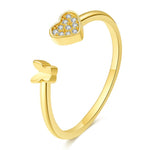 Gouden hart ring