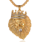 Gouden leeuw ketting vintage