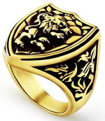 Gouden leeuw ring