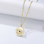 Gouden oog ketting modern