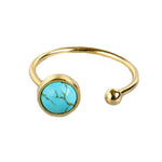 Gouden turquoise ring