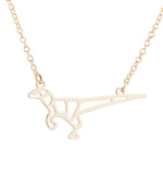 Gouden Velociraptor ketting