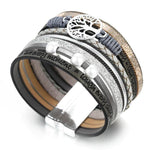 Grijze levensboom armband