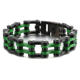 Groene en zwarte schakel armband