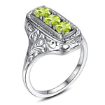 Groene peridot ring