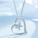 Hart vlinder ketting