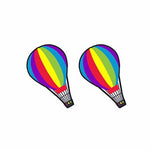 Heteluchtballon regenboog oorbellen