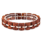 Houten armband en metaal