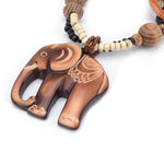 Houten olifant hanger