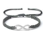 Infinity grijze armband