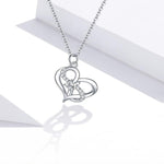 Infinity hart ketting (zilver)