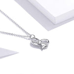 Infinity hart ketting (zilver)