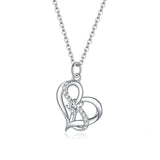 Infinity hart ketting (zilver)