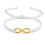 infinity witte verstelbare armband