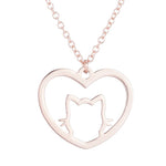 Kat ketting met hart