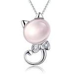 Kat ketting roze