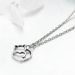 Kat ketting zilver