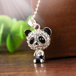 Kristallen panda ketting