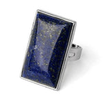 Lapis lazuli vierkante ring