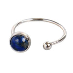 Lapis Lazuli zilveren ring voor dames