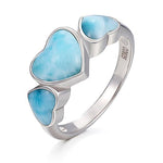 Larimar hart ring