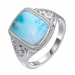 Larimar ring zilver