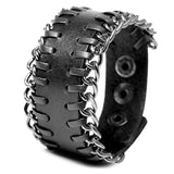 Leren armband biker